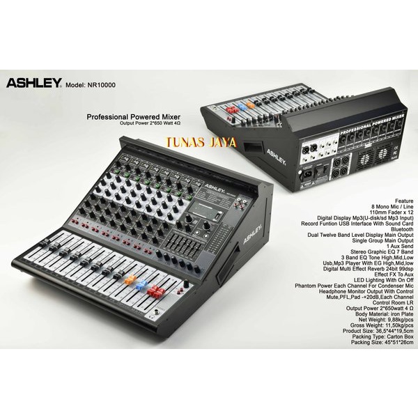 POWER MIXER ASHLEY NR10000 NR 10000 ORIGINAL ASHLEY