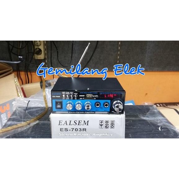 GARANSI Power Amplifier Mini EALSEM ES-703R Karaoke