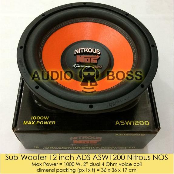BARU Speaker Subwoofer 12 inch ADS ASW1200 Nitrous NOS 12inch ADS nitrous nos ASW 1200