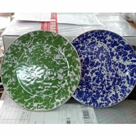 Piring Enamel Tebel Dan Halus Lepek D.20Cm