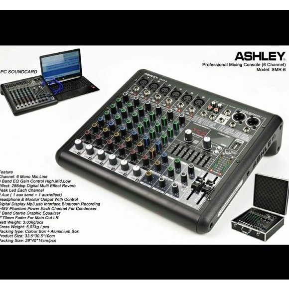 Mixer ASHLEY SMR 6 ( 6 channel )