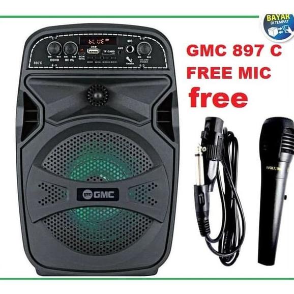 Speaker Meeting GMC 897C Bluetooth Portable free micropone kabel 1 pcs