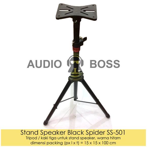 FREE ONGKIR Stand Speaker Black Spider tripod kaki tiga SS-501 SS 501