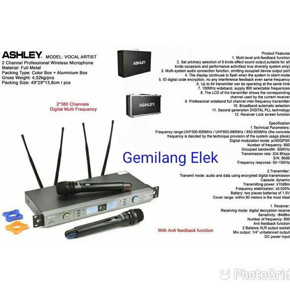 GARANSI Mic Wireless ASHLEY VOCAL ARTIS