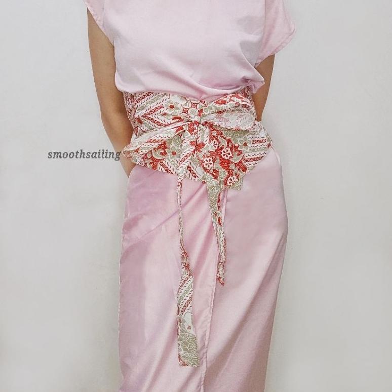 PREMIUM Obi Belt Batik Elastis Dusty - Pink 2alpoo