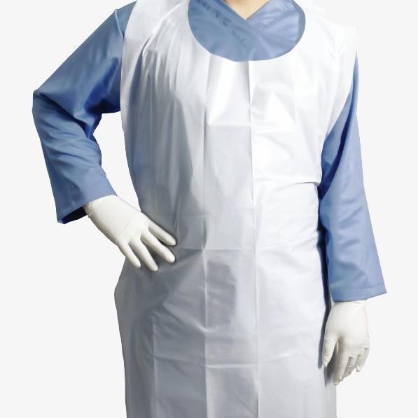 Apron Plastik Putih / Celemek Medis Isi 100Pcs Ok