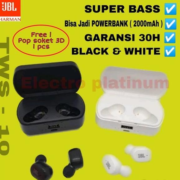 EARBUDS TRUE WIRELESS JBL TWS HEADSET BLUETOOTH JBL SUPER BASS SPORT