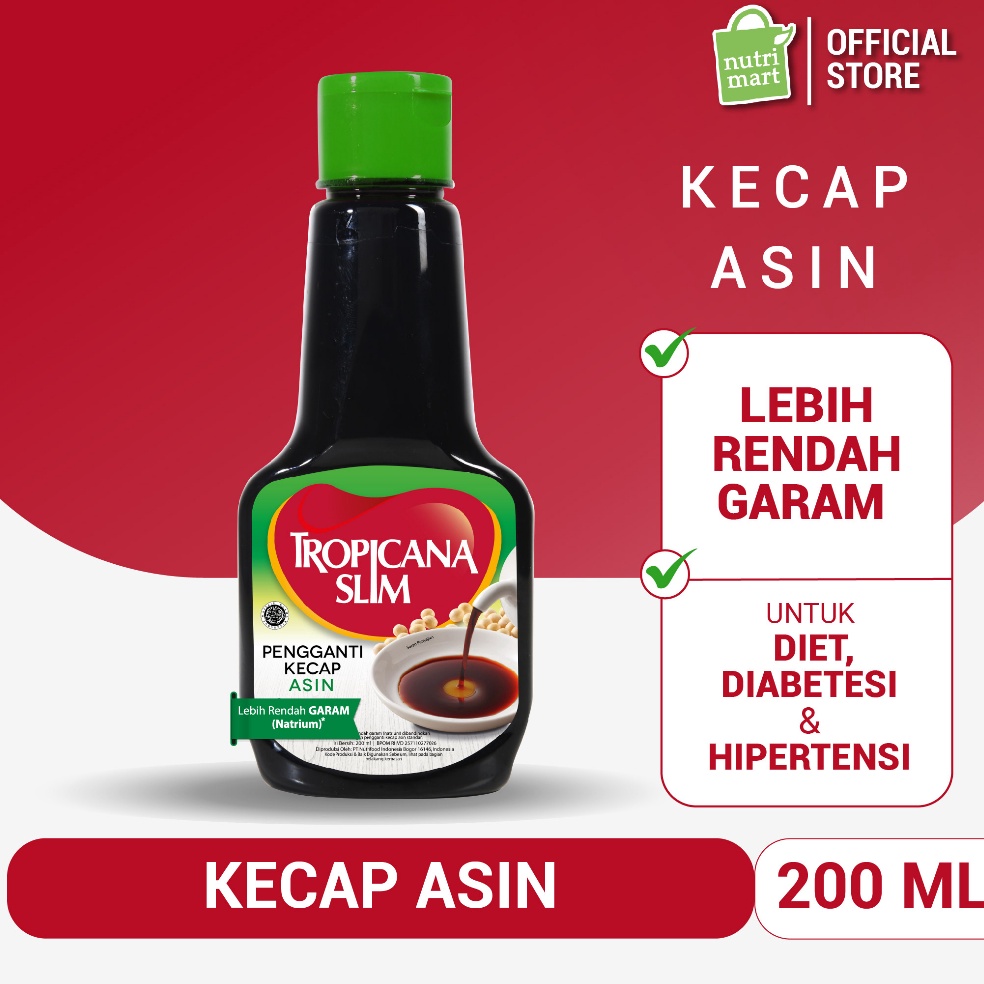 

7.7 Promo >> Tropicana Slim Kecap Asin 200ml - Bantu Dukung Hidup Sehat