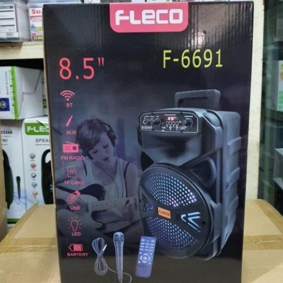 BARU Speaker Fleco F-6691 portable bluetooth free mic