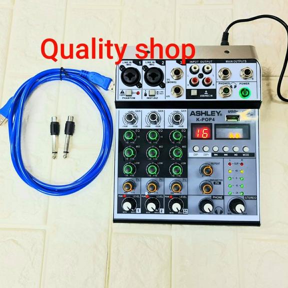 TERMURAH Mixer Ashley 4 Channel KPOP4 baru Support Soundcard