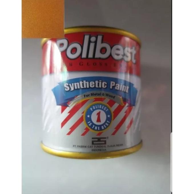 

+%+%+%] Cat minyak warna emas/gold polibest berat 80 gram