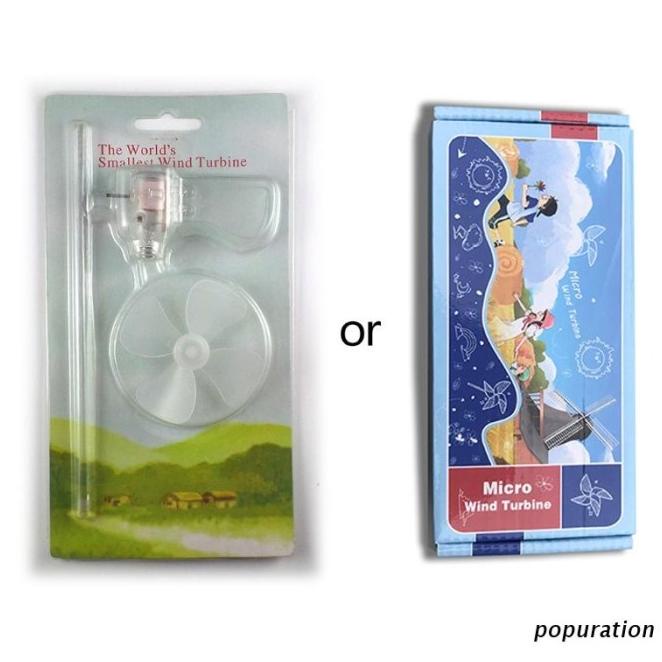 Pop Generator Turbin Angin Mini Terkecil Dengan Lampu Led Untuk Alat