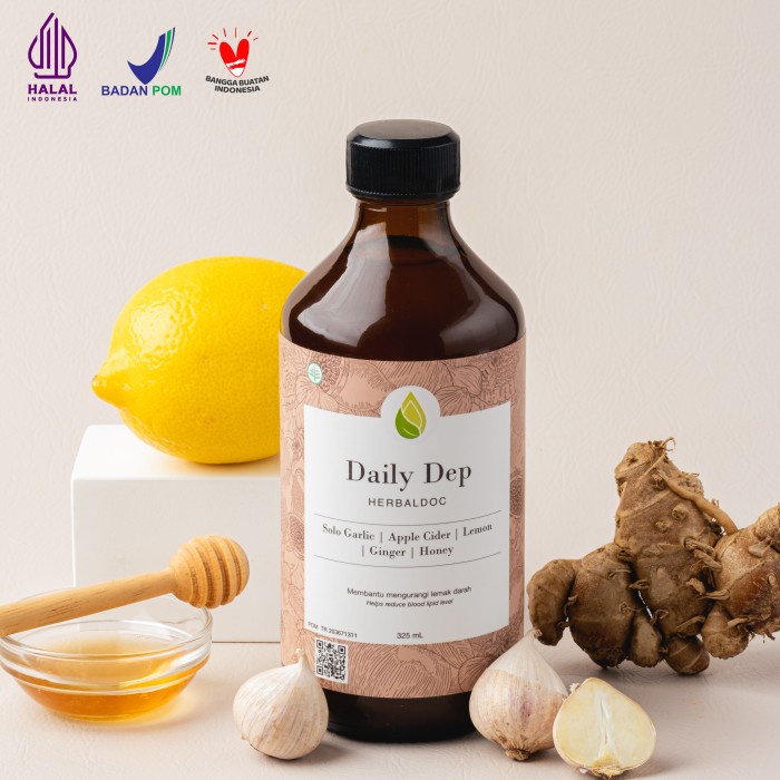 

Daily Dep by HERBALDOC (Bawang Putih Tunggal Madu Jahe dll)