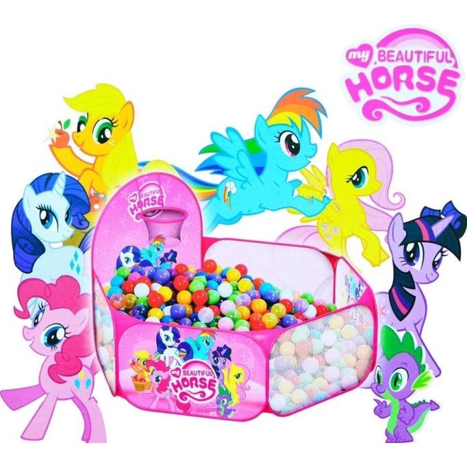 TENDA KERANJANG MANDI BOLA LITTLE PONY - TENDA ANAK MANDI BOLA