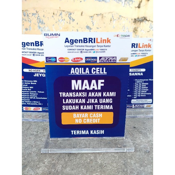 

PAPAN MEJA 15X20 AKRILIK AGEN BRILINK BANK BRI