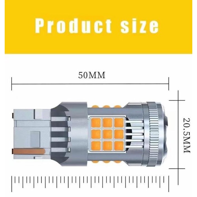 Lampu Led Laser T20 Premium Aes 12V Led Colok Lampu Rem Stoplamp Mobil Original