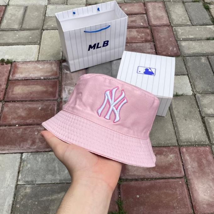 Topi Bucket Hat Mlb Ny Original Pink Cap