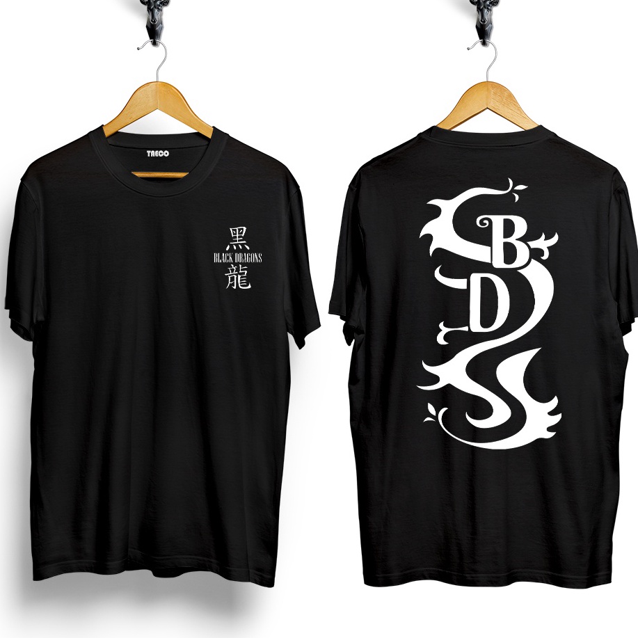 ➢☋★✭ Baju Kaos Distro TOKYO REVENGERS BLACK DRAGON/ baju GENG BLACK DRAGON TOKYO REVENGERS / baju mi