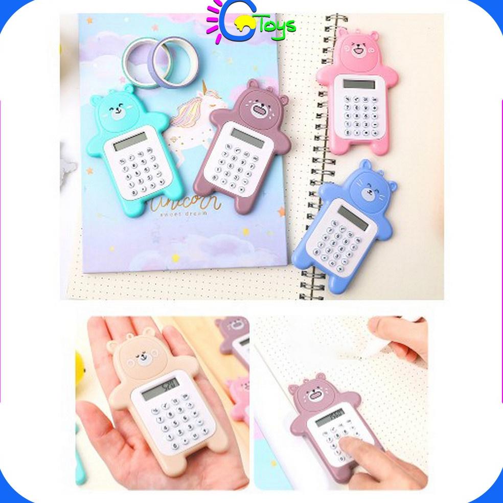 

Update Cr-C325 Kalkulator Mini Motif Beruang 8 Digit Tombol Karet Sekolah Stationary/ Bear Calculator Travel Mini Portable Desain Kartun Beruang Kkt