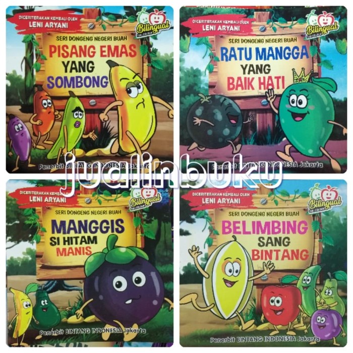 

Paket 15 Pcs Buku Cerita Anak Seri Dongeng Negeri Buah