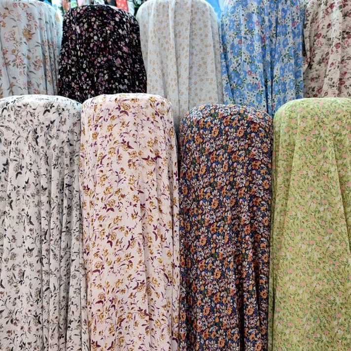 Kain ceruty babydoll | Bahan ceruty korea | kain ceruty babydoll premium | Kain ceruty motif bunga k