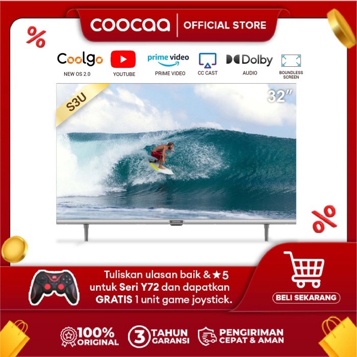 [Tukar Tambah Tv] Coocaa 32 Inch Digital Smart Tv (Coocaa 32S3U)