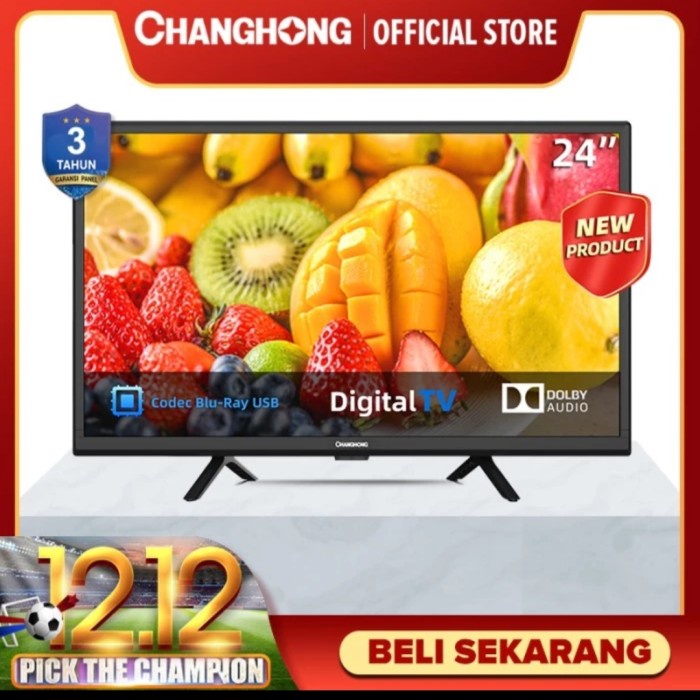 Tv Digital Changhong 24 Inch L24G5W Garansi Resmk 3 Tahun