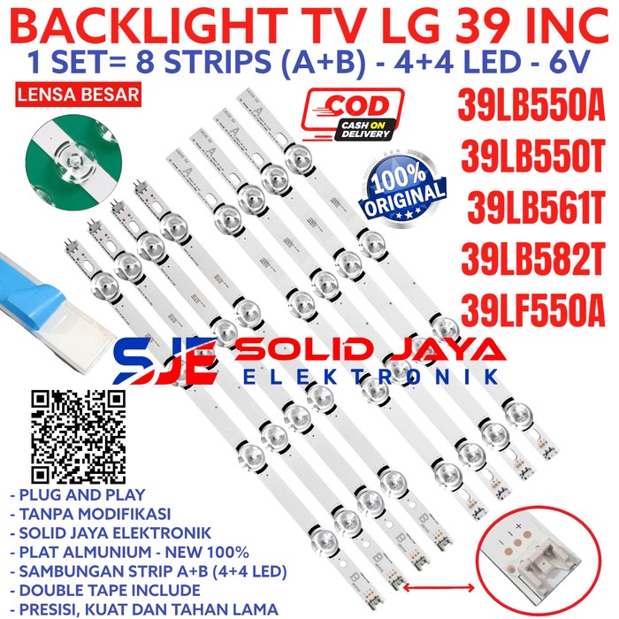 Backlight Tv Lg 39Lb561T 39Lb 39Lb561 39Lb582 39Lb582T Lampu Bl 6V 8K