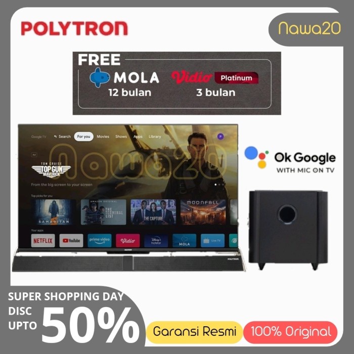 Polytron Android Tv Pld 43Bag5959 43Inch Dolby Pld 43Bag5959