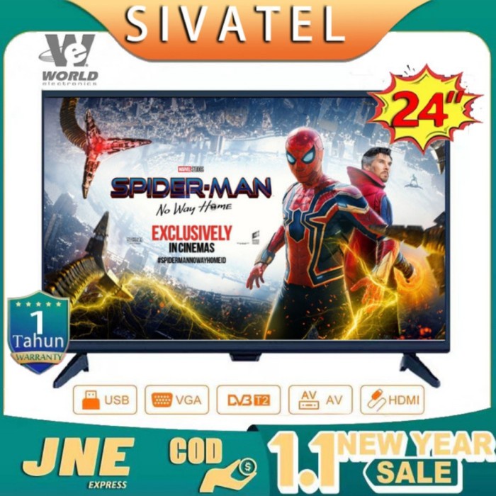 Tv Led 24 Inch Hd Tv Digital Sivatel Murah Langsung Digital