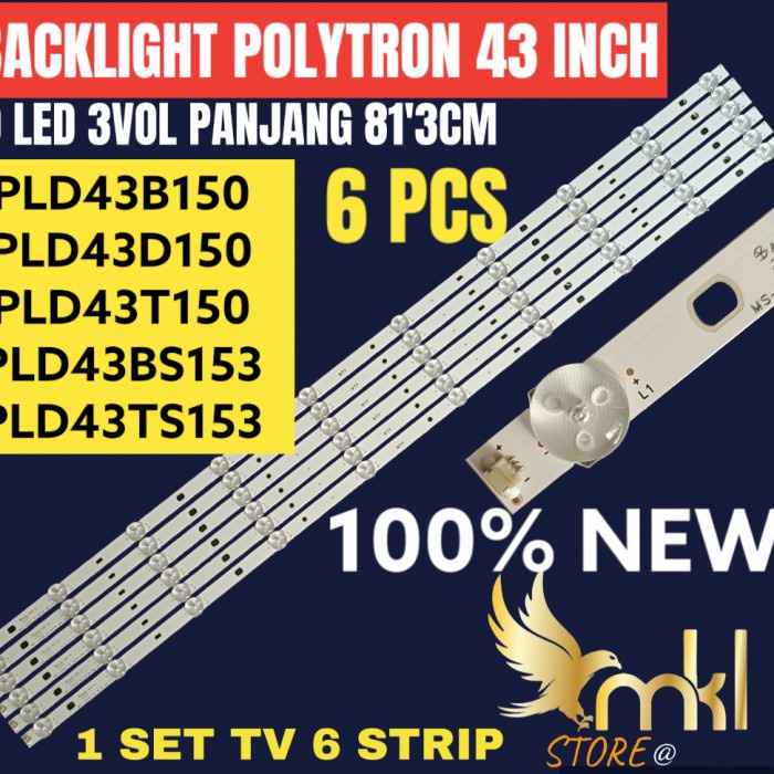 Backlight Tv Led Polytron 43 Inch Pld43B150-Pld43D150-Pldt150-Pld43Bs