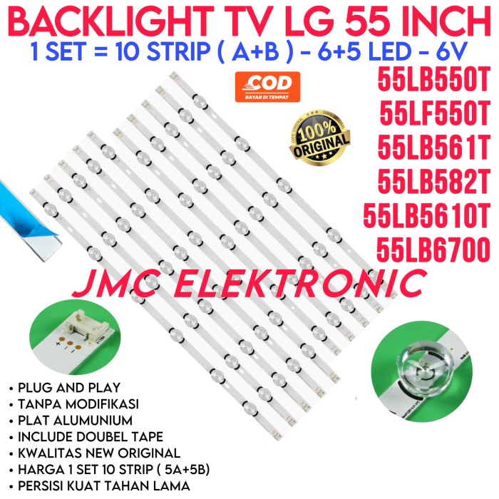 Backlight Tv Lg 55Lb550T 55Lf550T 55Lb582T 55Lb5610T 55Lb561T 55Lb