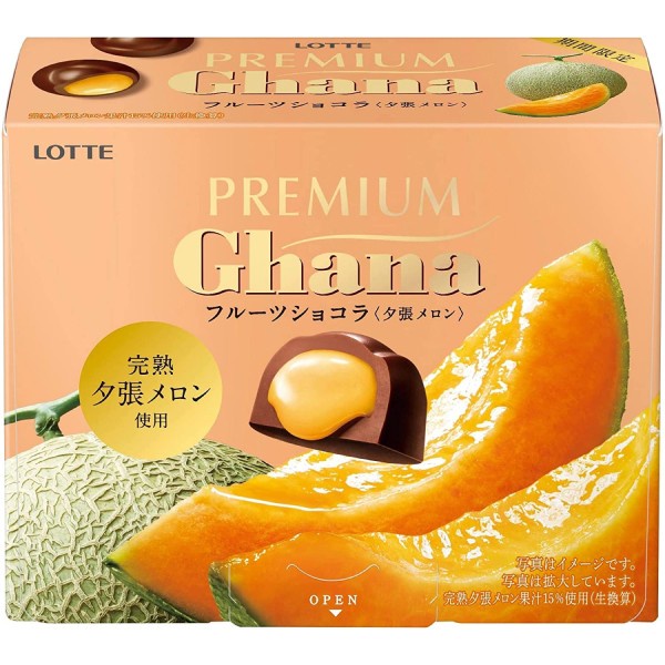 

LOTTE PREMIUM GHANA FRUIT CHOCOLATE RIPE YUBARI MELON DSH