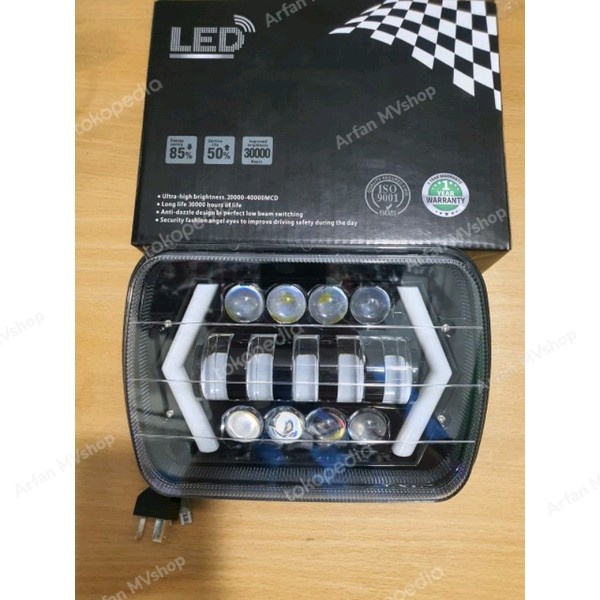 New Lampu Daymaker Kotak 7" - Headlamp Feroza, Taft Gt, Kijang Super Kode Ma267
