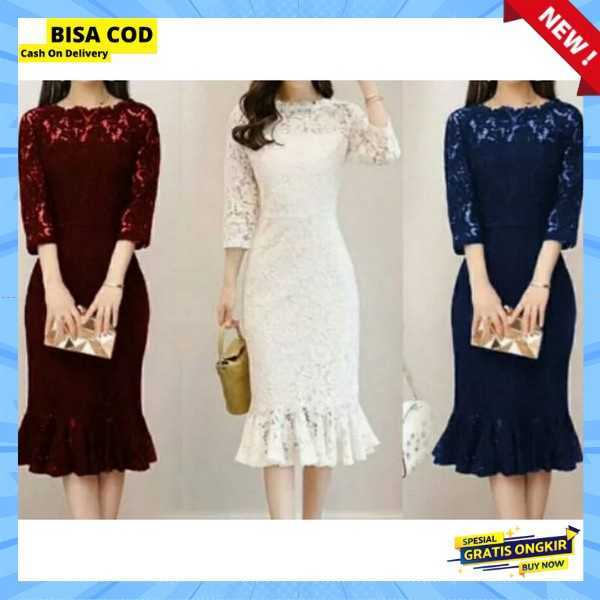 Dres Pesta Wnita Drees Kondangan Mewah Drwss Pendek Prempuan Derss Wanita Kekinian Dresh Korea Elega