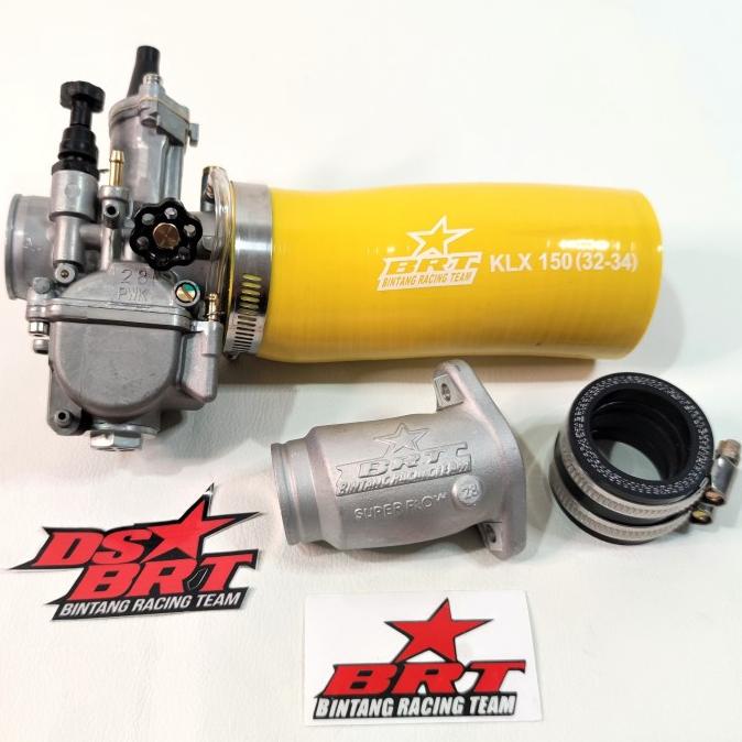 Paket Karburator Karbu Brt + Intake + Banana Klx 150 Dtracker 150