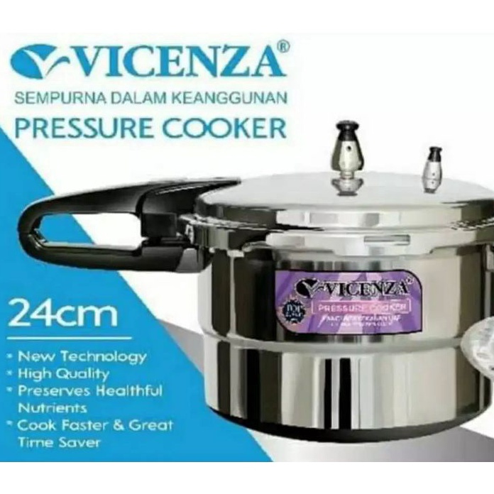 STOK TERBARU VICENZA Panci Presto 8 Liter / Presto Vicenza V-324 Pelunak Makanan 8 Liter V324 (24cm)