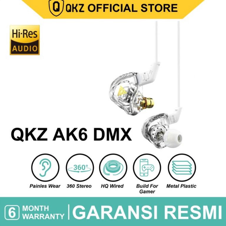 PALING DIMINATI QKZ AK6 DMX with Mic Basshead HIFI Sound In Ear Monitor Earphone IEM Not AK6 Pro Max
