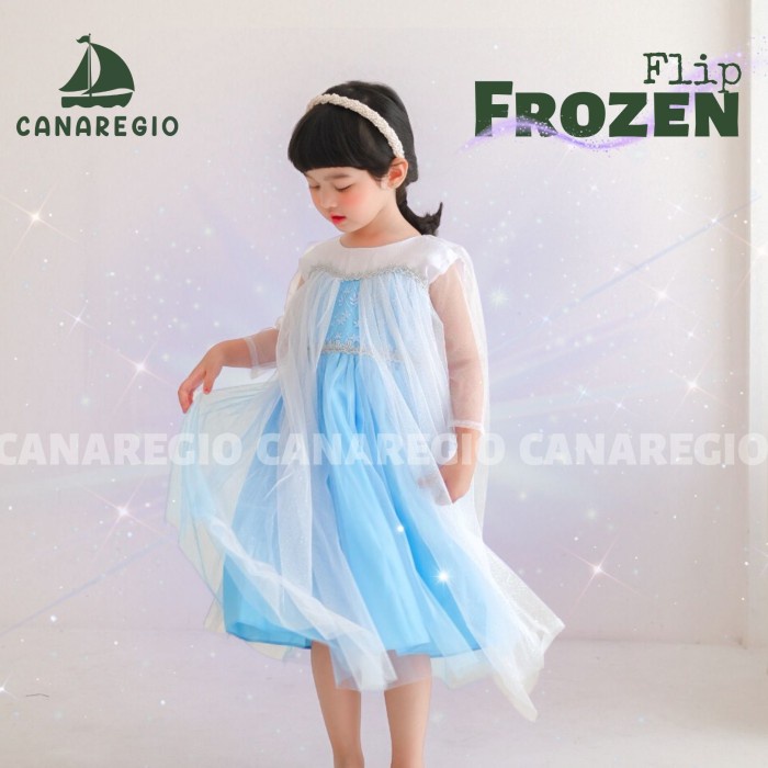 Flip Frozen Baju Frozen Anak Perempuan Dress Anak Perempuan
