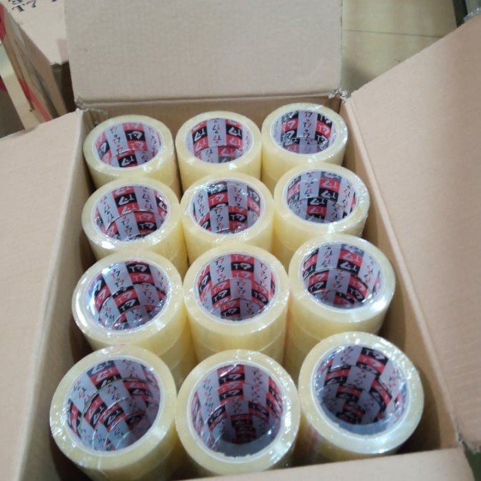 

KHUSUS INSTAN 45MM X 100 YARD Lakban Bening / Coklat T7 Tape 1 Dus