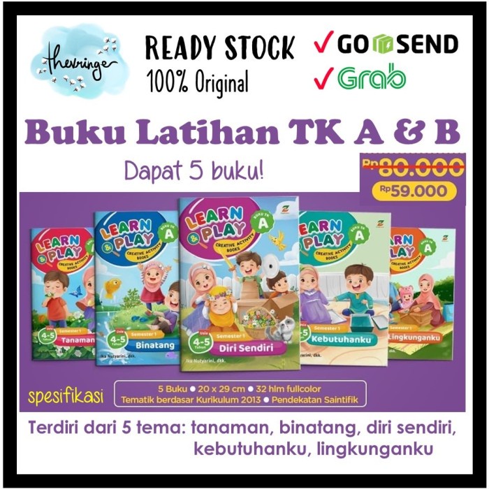 

NEW Buku Latihan TK A & B Learn & Play Buku Aktifitas Aktivitas