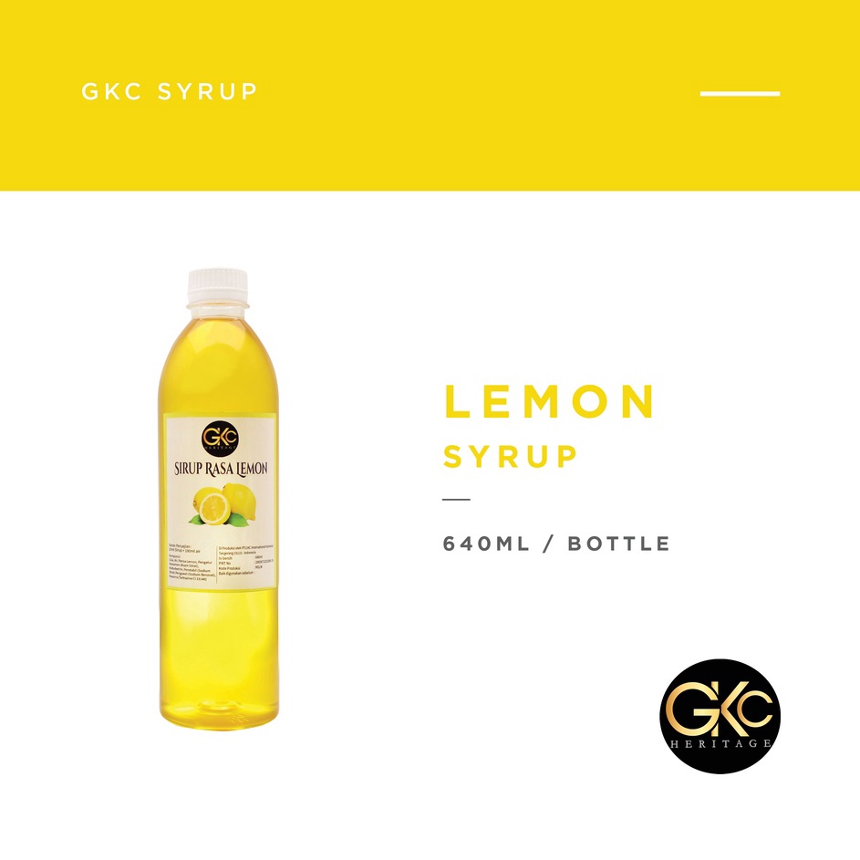 

Terlaris Sirup Lemon / Lemon Syrup Minuman GKC Heritage 640 ml (Import Quality) Terlaku.