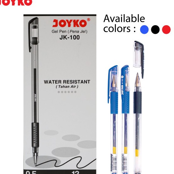 

BMDH8682 Stok terbaru [ LUSIN ] Pulpen Gel / Gel Pen Joyko JK 100 / JK 100 NT
