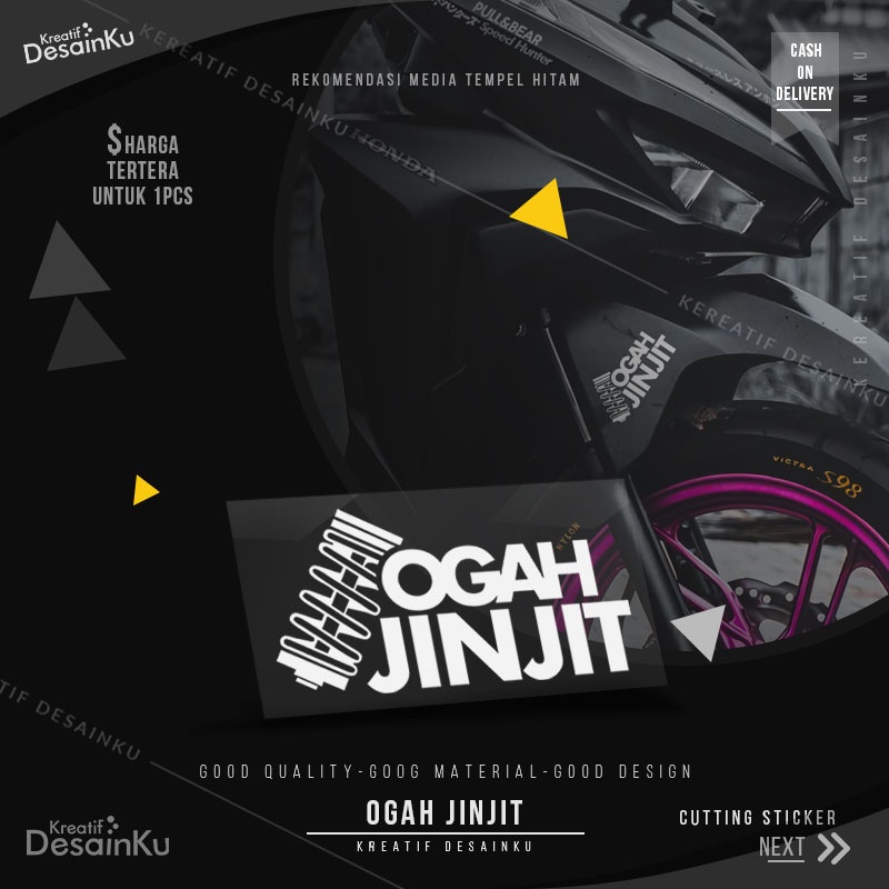 Cutting Stiker Ogah Jinjit Variasi Motor Mobil Sticker Veriasi Aksesoris Timbul Keren Huruf Jepang D