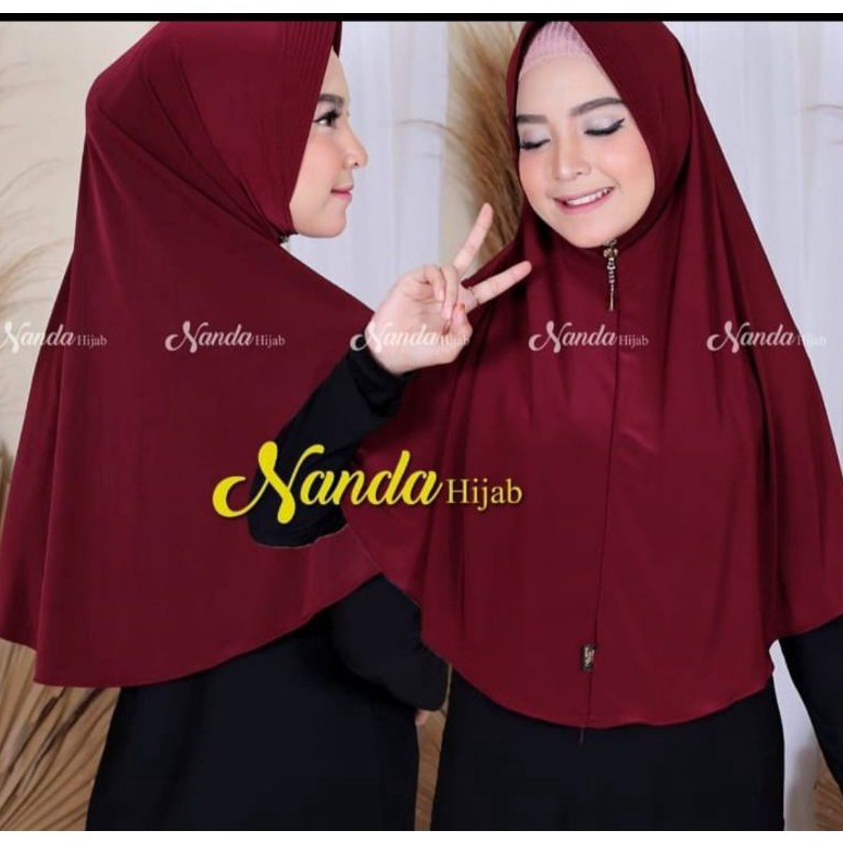 Hot Sale.. Nanda Hijab Bergo instant Jersey Korea M