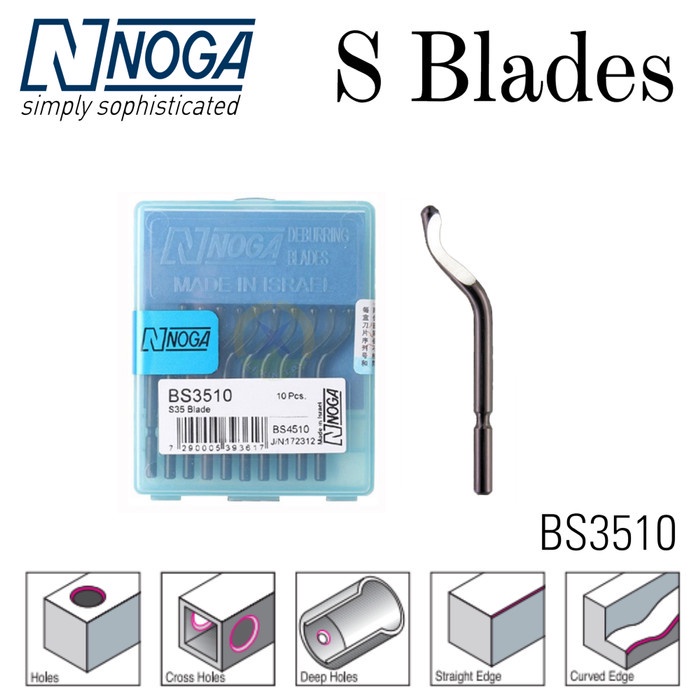 

Cutter Deburring SET BS3510 NOGA Blade Chamfering Pisau Tool