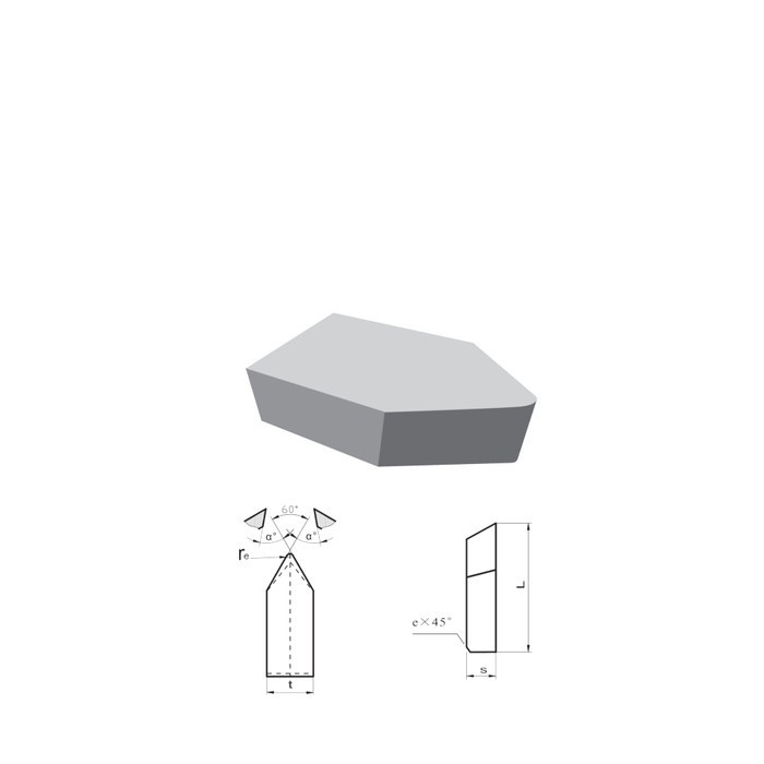 Mata Widia C125 YG6 Pahat Cemented Tip C 125 YG 6 Bubut Carbide