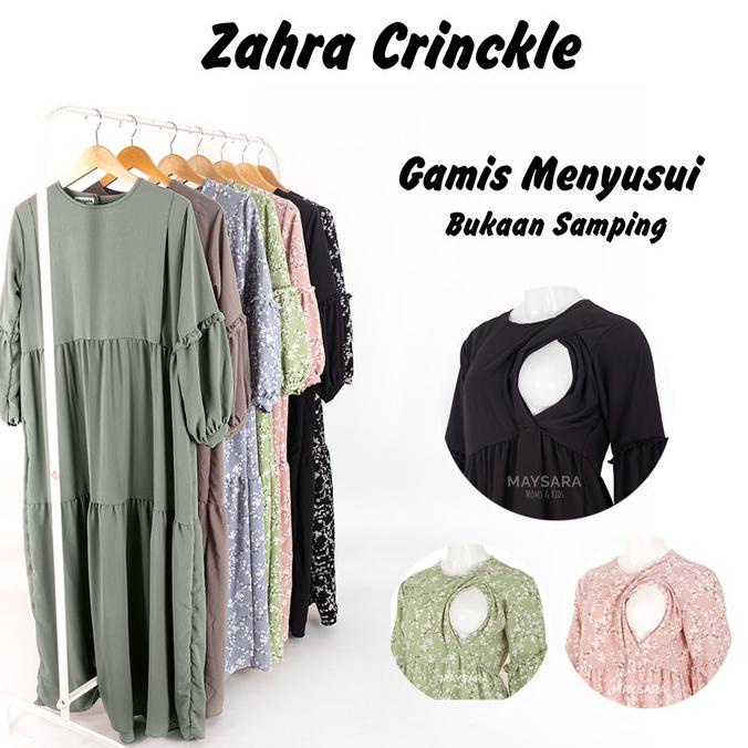 Sale Gamis Dress Baju Menyusui Bukaan Samping Katun Cringkel Premium