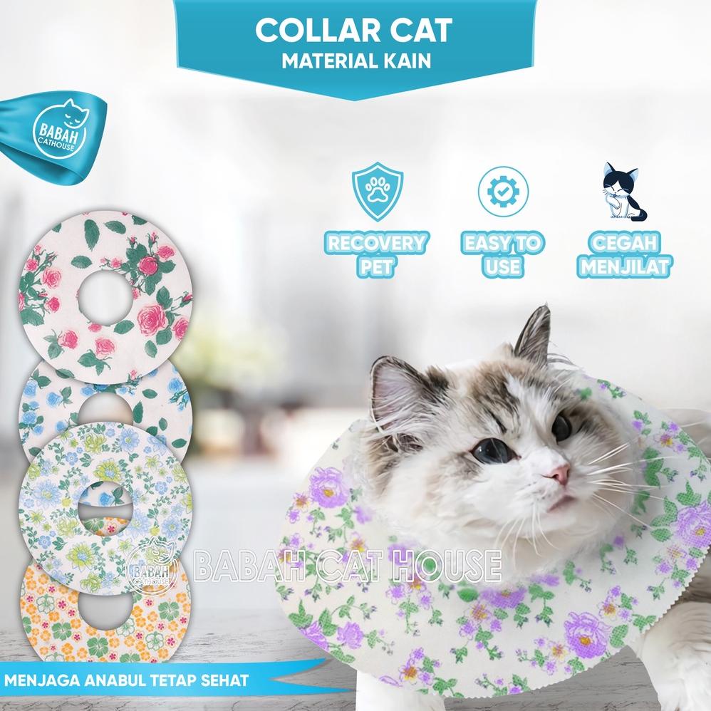COLAR KAIN Murah Untuk Kucing Anjing Cat Collar Corong Leher Perawatan Hewan Sakit Jamur Gatal Lucu