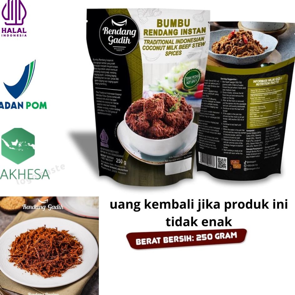 

12.12 BRANDS FESTIVAL Rendang Gadih - Bumbu Rendang Instan 250 gram 